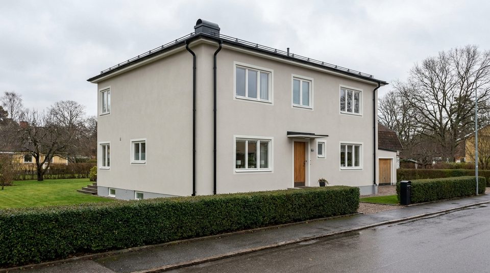 Ommålning av träfasad