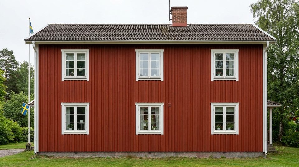 Ommålning av träfasad